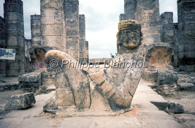 mexique 21.JPG - Chac MolChichen Itza, Yucatan, Mexique